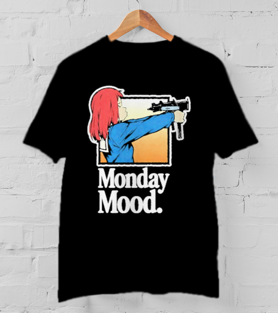 Mamimi Samejima Fooly Cooly Monday Mood Anime Gun Playful Vibe T-Shirt