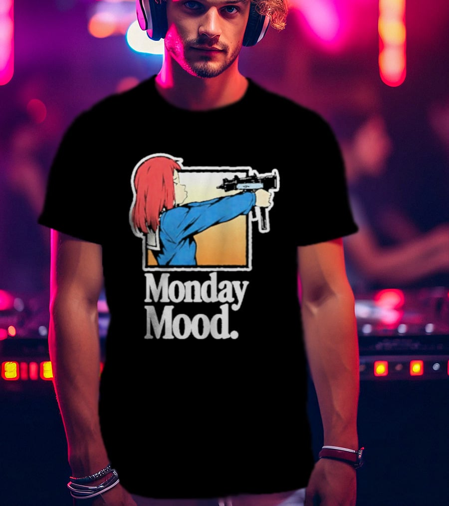 Mamimi Samejima Fooly Cooly Monday Mood Anime Gun Playful Vibe T-Shirt