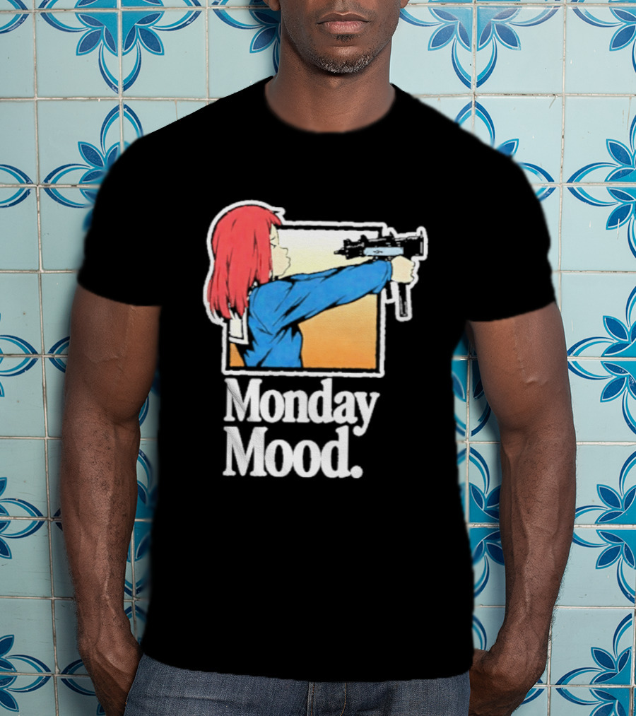 Mamimi Samejima Fooly Cooly Monday Mood Anime Gun Playful Vibe T-Shirt