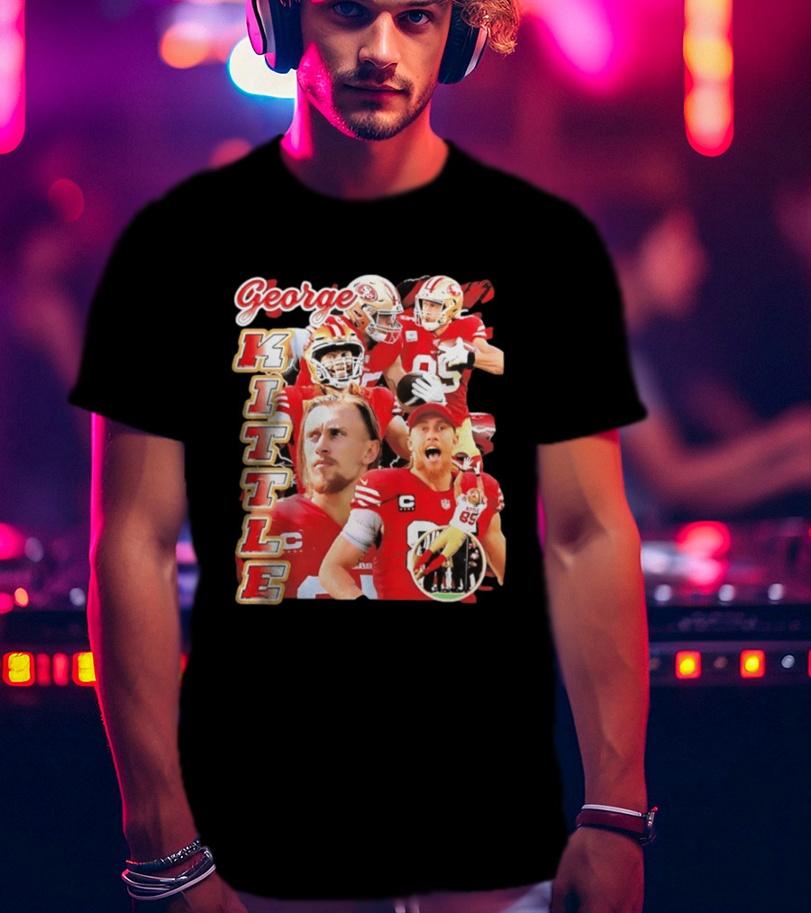 George Kittle San Francisco 49ers 90s Bootleg Football Star T-Shirt
