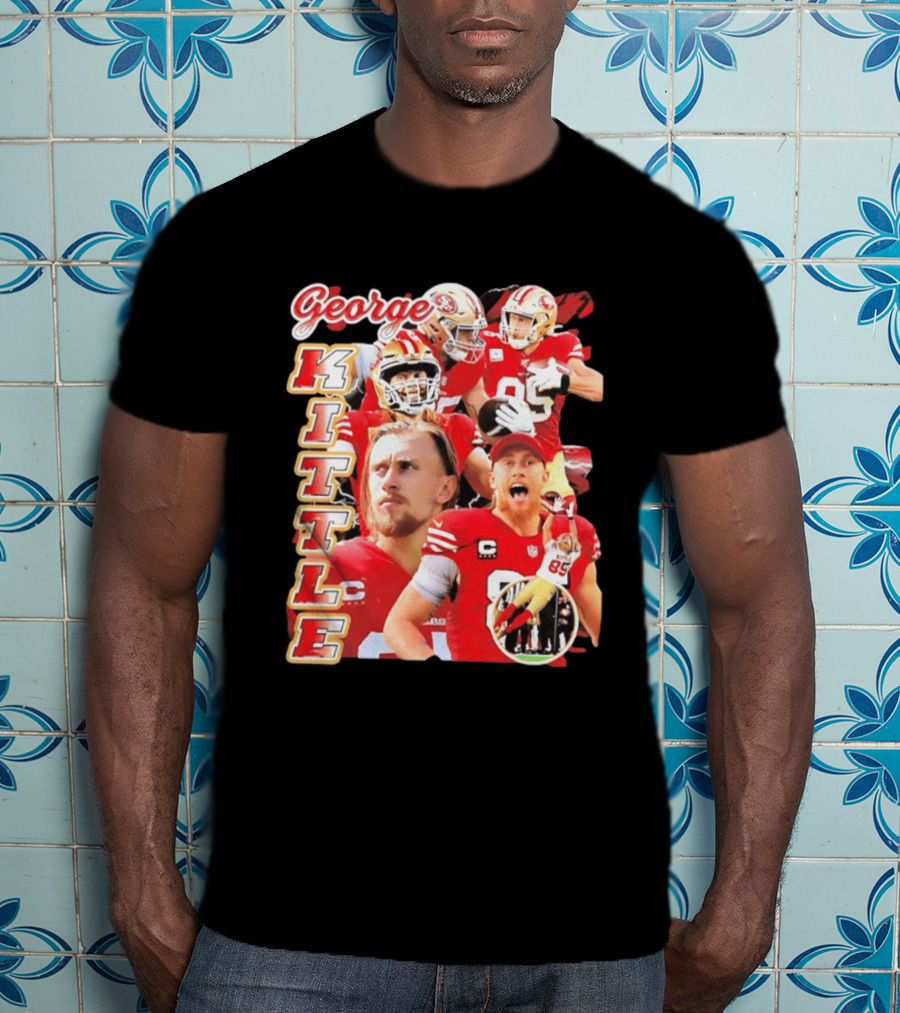 George Kittle San Francisco 49ers 90s Bootleg Football Star T-Shirt