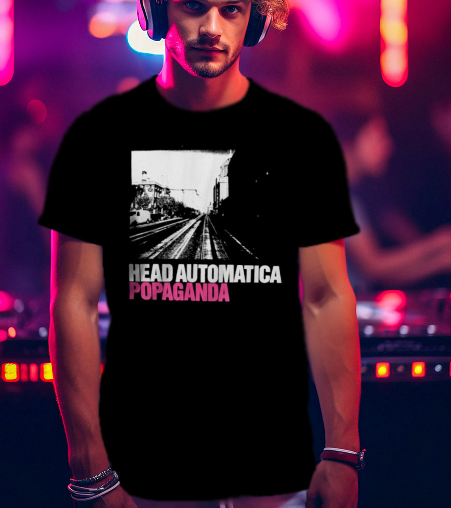 Head Automatica Popaganda Train Tracks Art Daryl Palumbo T-Shirt