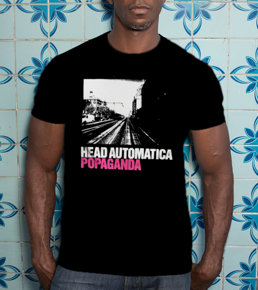 Head Automatica Popaganda Train Tracks Art Daryl Palumbo T-Shirt