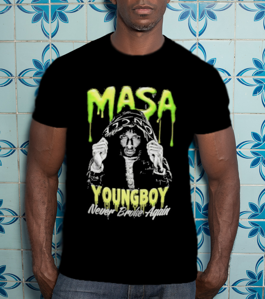 Masa Youngboy Never Broke Again Green Drip T-Shirt