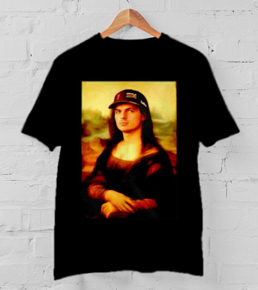 Max Verstappen Mona Lisa Meme Red Bull Racing Cap T-Shirt