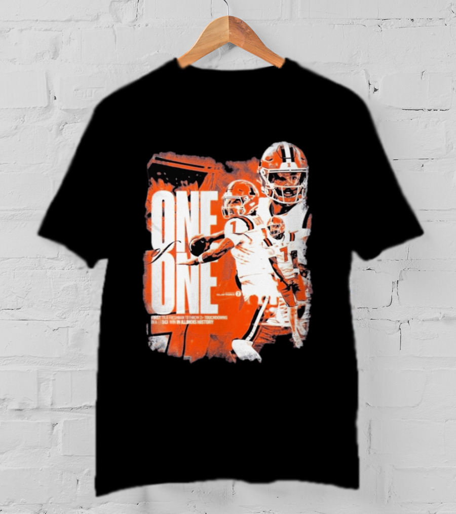 Michael Clayton II Illinois Historic Freshman Touchdown Win T-Shirt