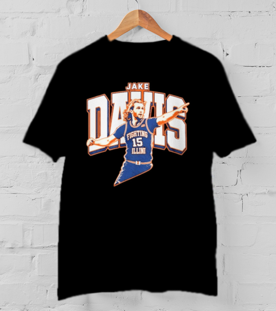 Jake Davis 15 Fighting Illini Basketball T-Shirt