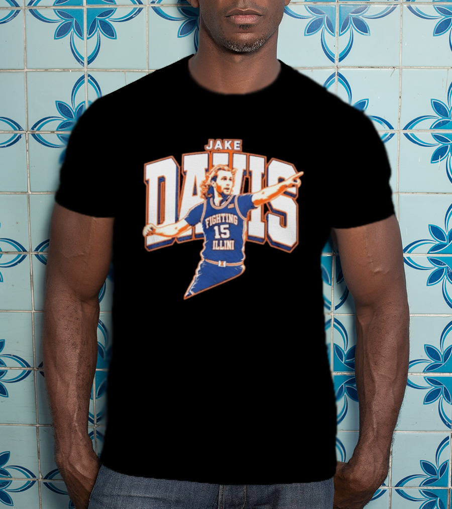 Jake Davis 15 Fighting Illini Basketball T-Shirt