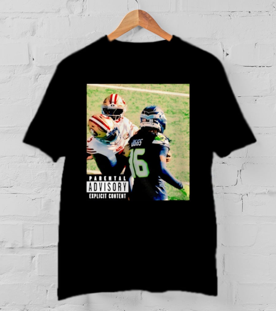 Parental Advisory Explicit Content Mike Evans Vs Trevon Diggs Football Meme T-Shirt
