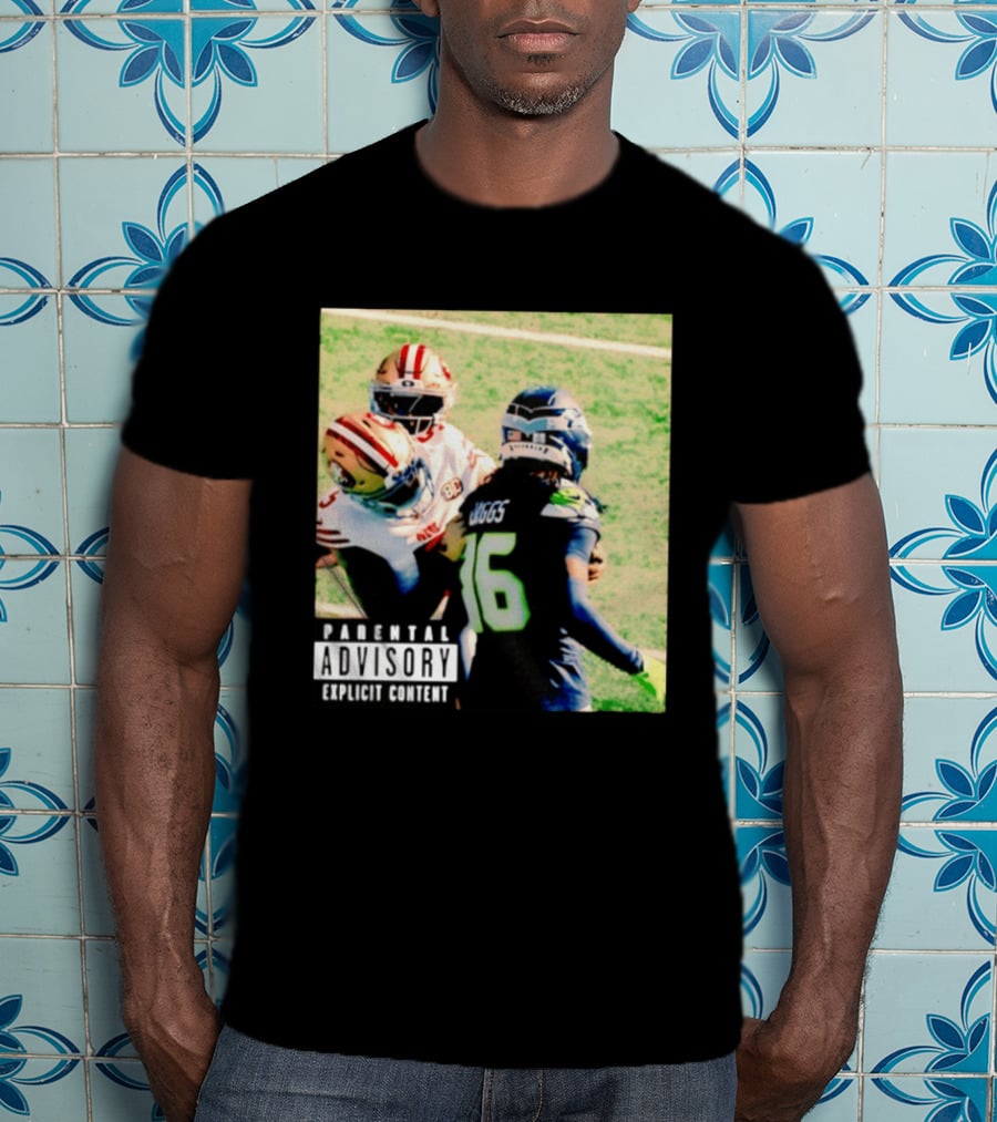 Parental Advisory Explicit Content Mike Evans Vs Trevon Diggs Football Meme T-Shirt