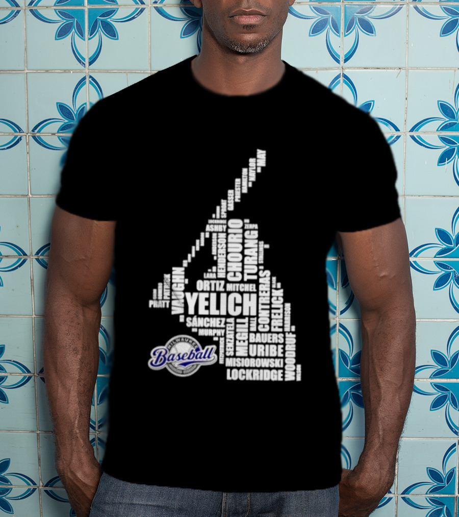 Milwaukee Brewers 2026 MLB Yelich Baseball Stars Names T-Shirt