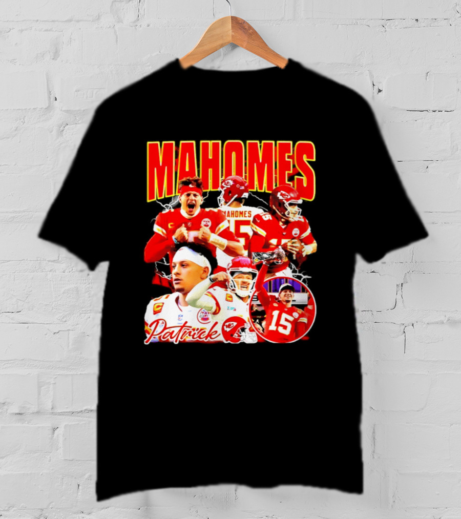 Patrick Mahomes Kansas City Chiefs 15 Red Gold Champion 2026 T-Shirt