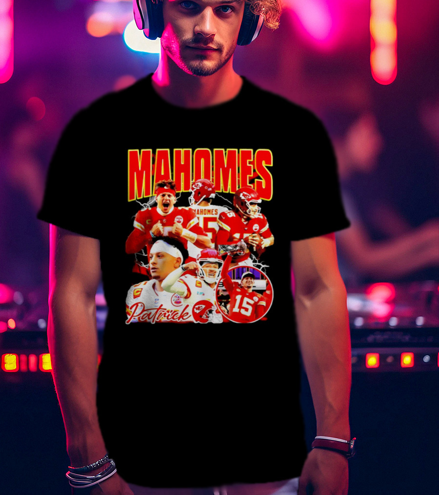 Patrick Mahomes Kansas City Chiefs 15 Red Gold Champion 2026 T-Shirt