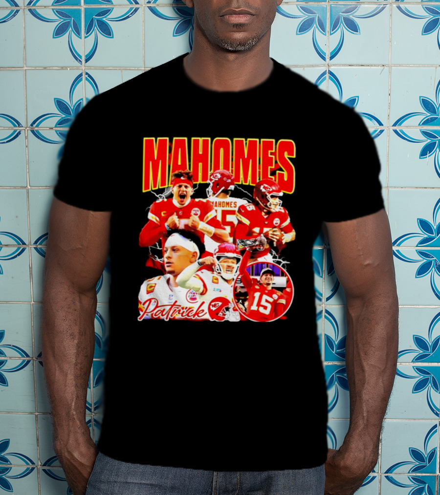 Patrick Mahomes Kansas City Chiefs 15 Red Gold Champion 2026 T-Shirt