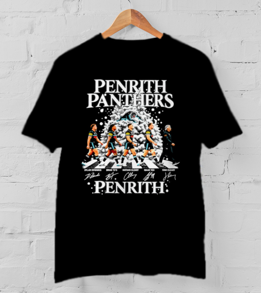 Penrith Panthers NRL Christmas 2026 Players Signatures T-Shirt