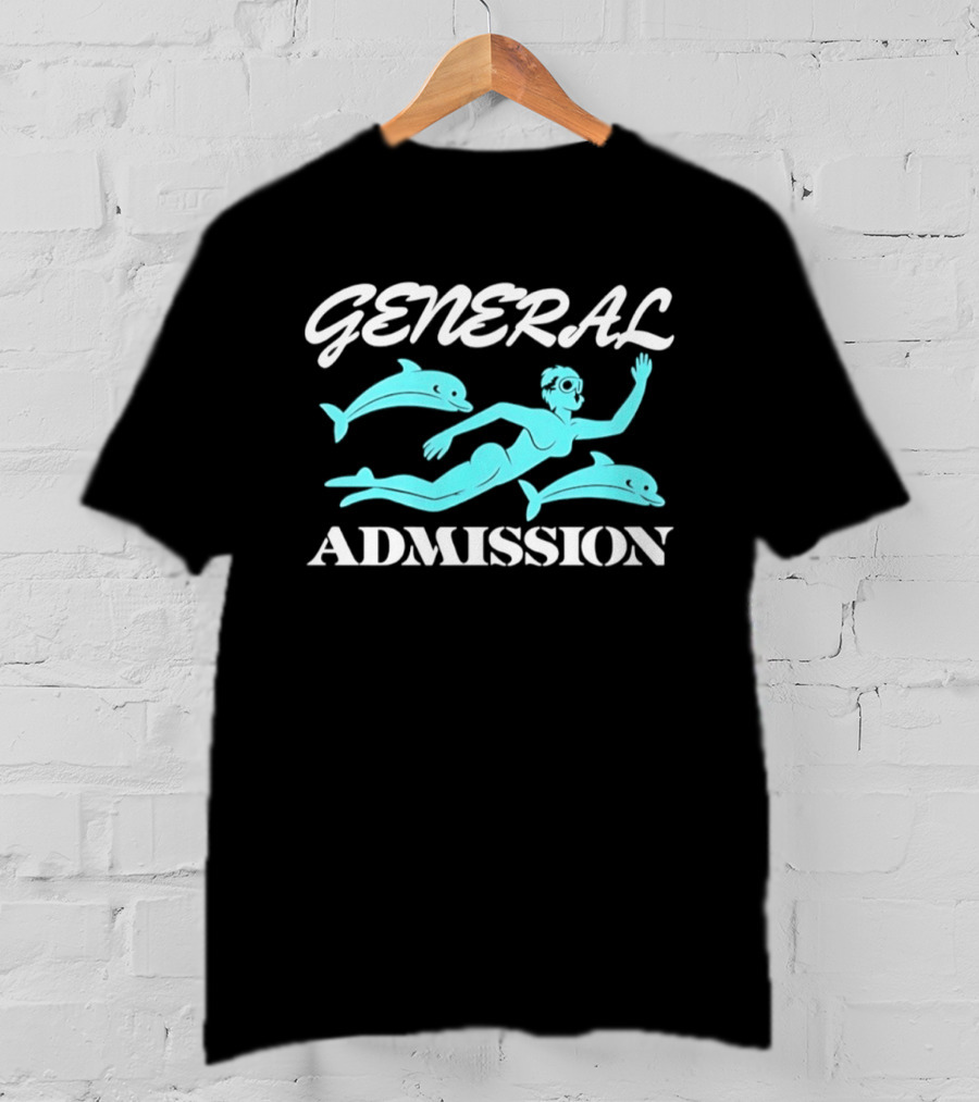 GENERAL ADMISSION Theo James Dolphin Swimming T-Shirt
