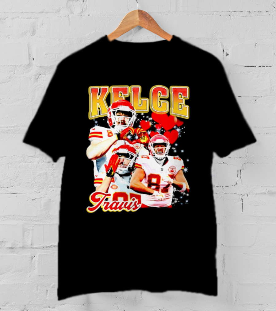 Travis Kelce Kansas City Chiefs Hand Heart Kelce 87 T-Shirt