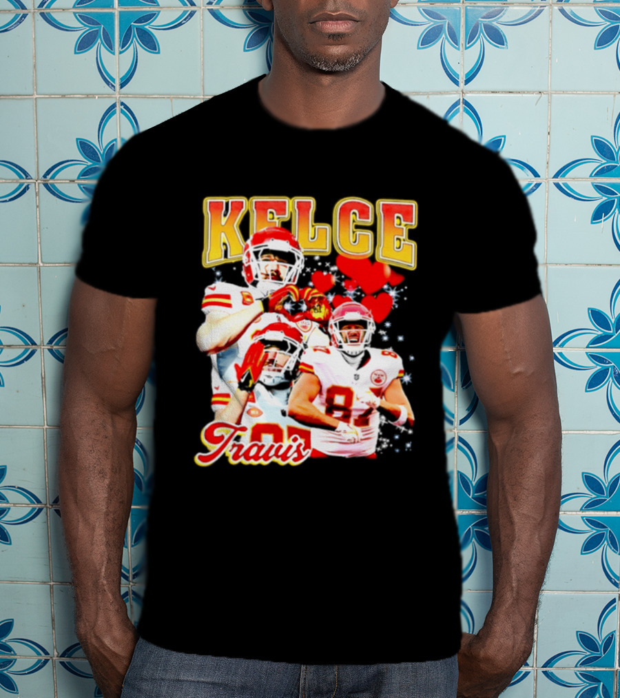 Travis Kelce Kansas City Chiefs Hand Heart Kelce 87 T-Shirt
