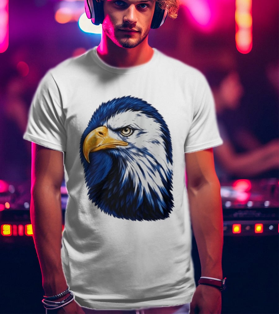 Daisy Edgar Jones Eagle Raglan Blue And White Bird T-Shirt