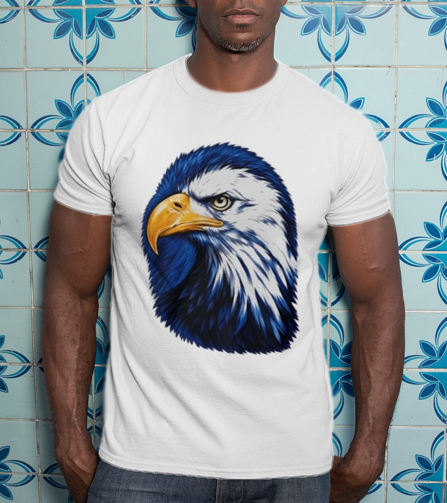 Daisy Edgar Jones Eagle Raglan Blue And White Bird T-Shirt