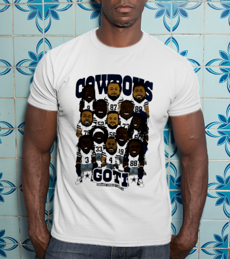 Cowboys Greatest Offense There Is GOTI Caricature Dallas Cowboys T-Shirt