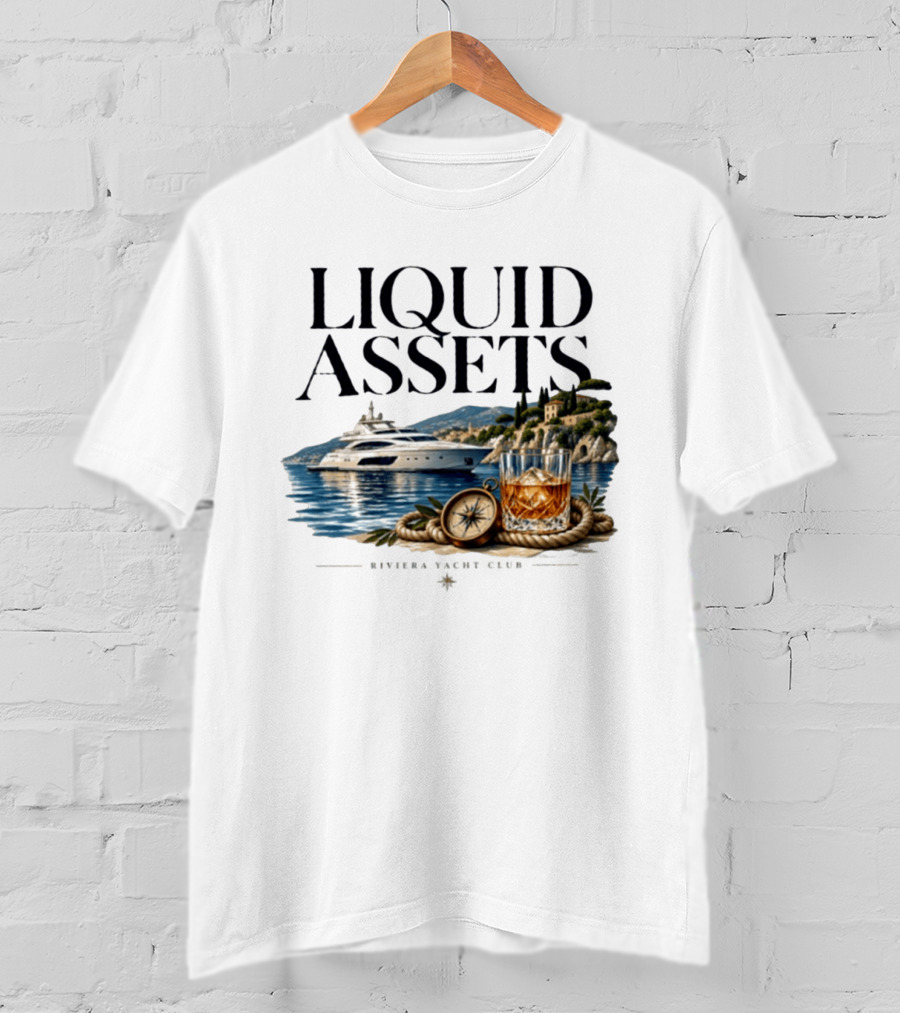 Liquid Assets Yacht Club Ferretti Custom Line Riviera Sailing T-Shirt
