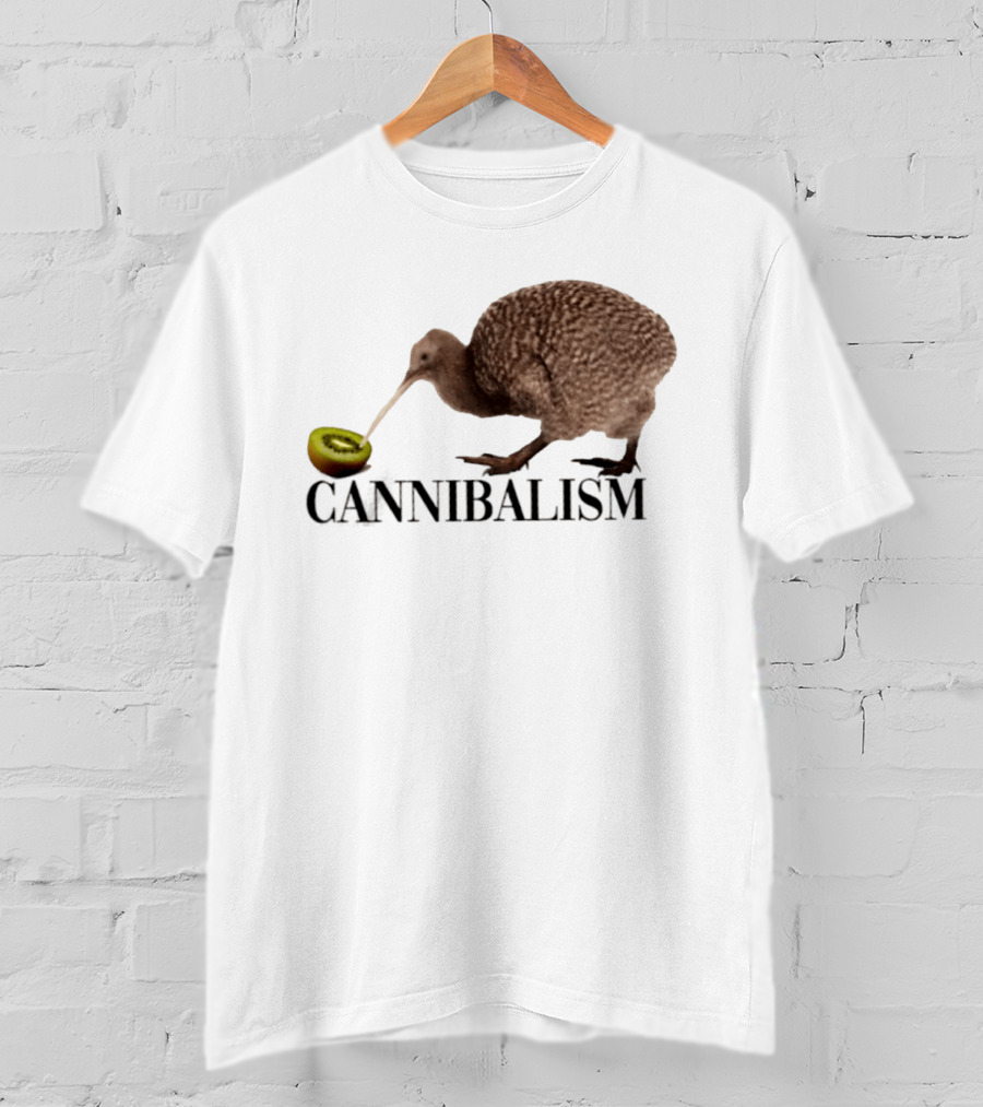 Kiwi Bird Cannibalism With Kiwi Fruit Pun Nature T-Shirt