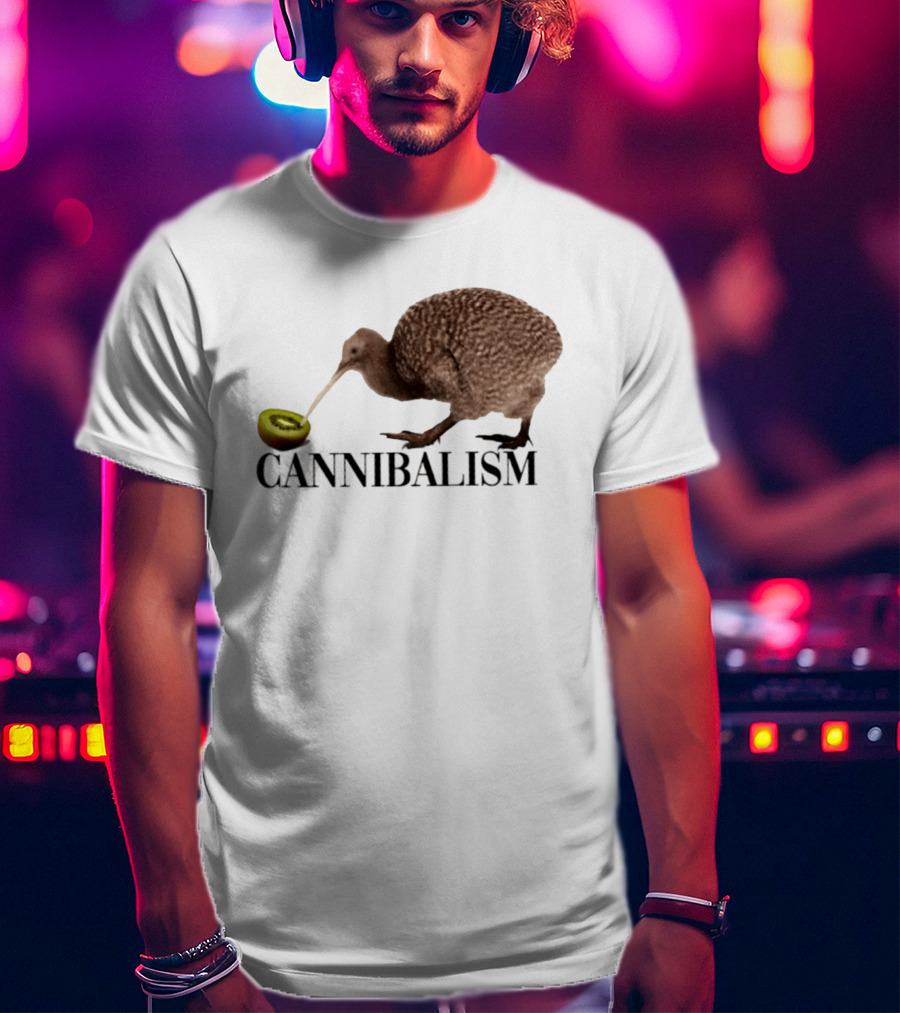 Kiwi Bird Cannibalism With Kiwi Fruit Pun Nature T-Shirt