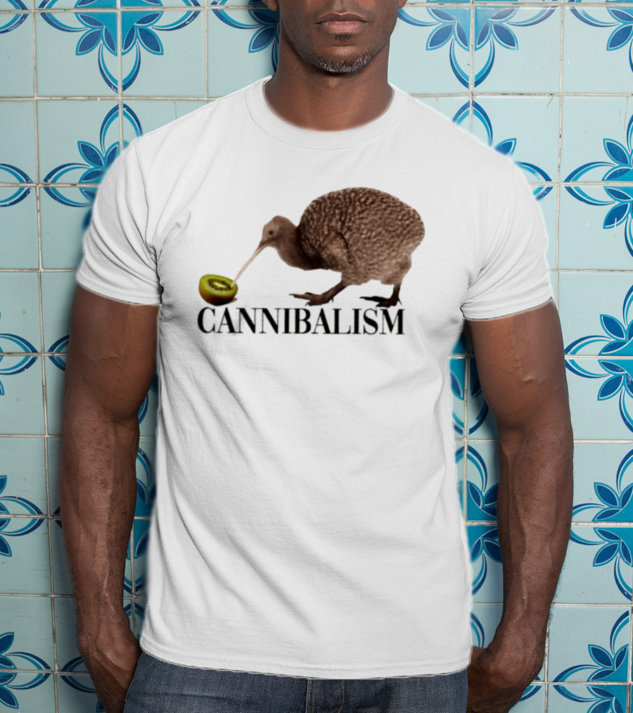 Kiwi Bird Cannibalism With Kiwi Fruit Pun Nature T-Shirt