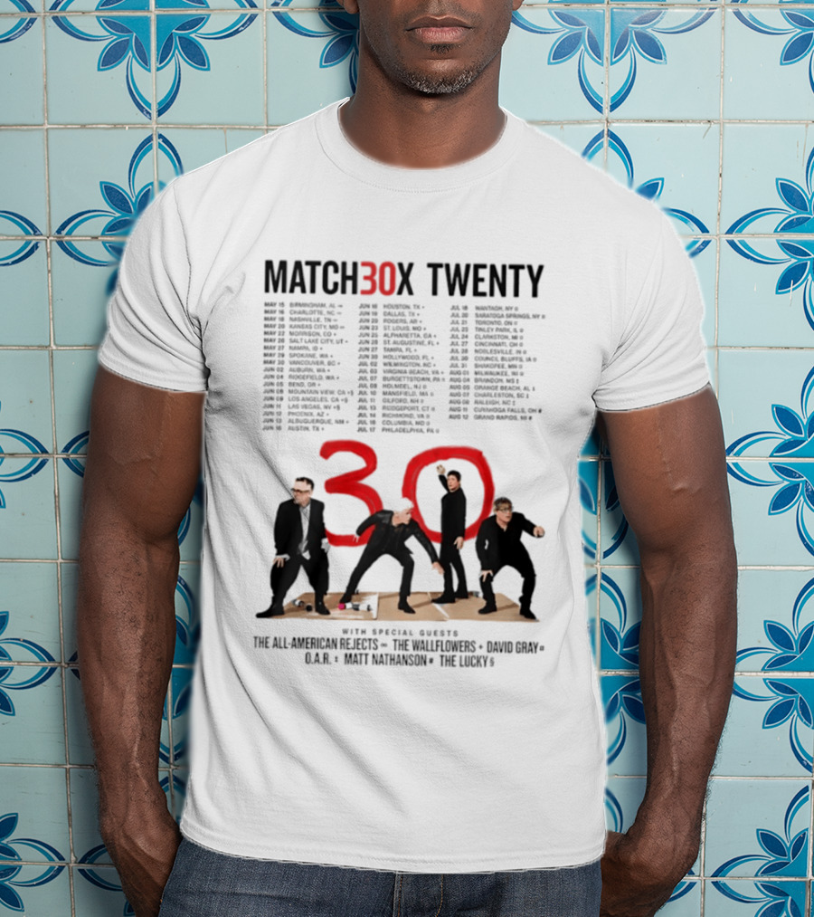 Matchbox 20th Anniversary Tour 2027 Featuring All American Rejects And The Wallflowers T-Shirt