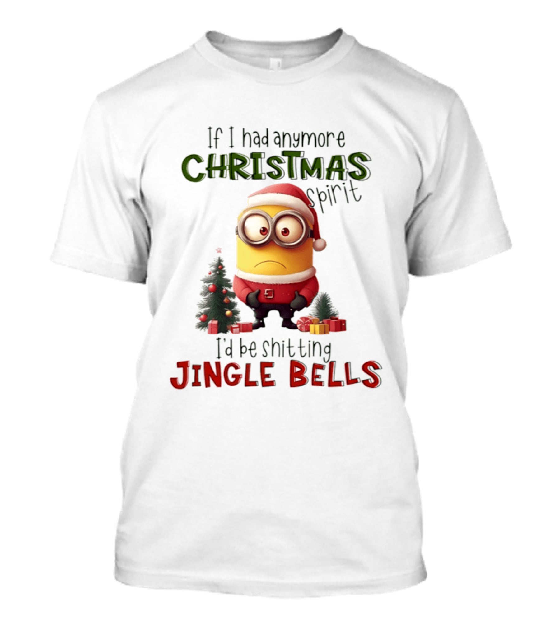 Minions Christmas Spirit Jingle Bells Funny Holiday T-Shirt
