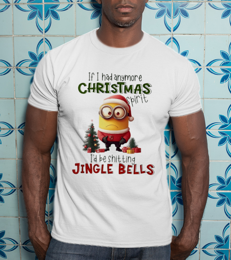 Minions Christmas Spirit Jingle Bells Funny Holiday T-Shirt