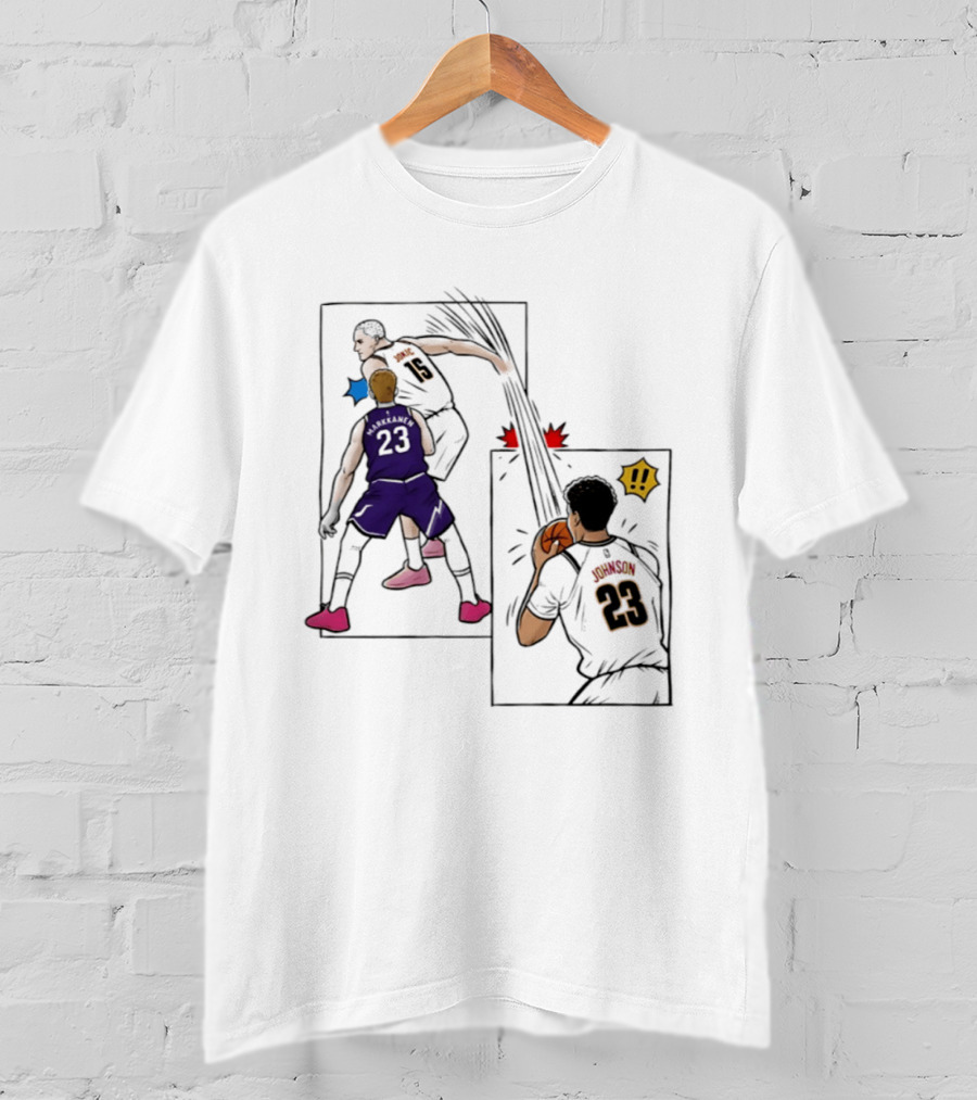 Nikola Jokic Denver Nuggets NBA Comic Swanson 23 Basketball Action T-Shirt
