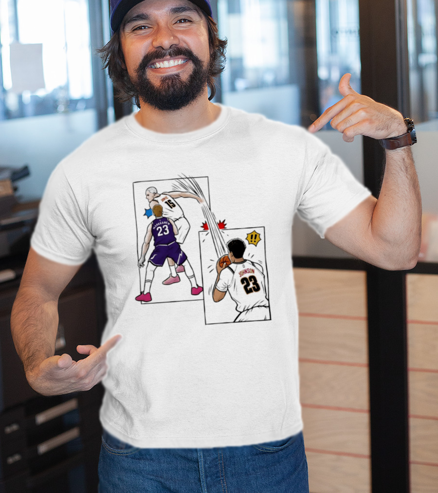 Nikola Jokic Denver Nuggets NBA Comic Swanson 23 Basketball Action T-Shirt