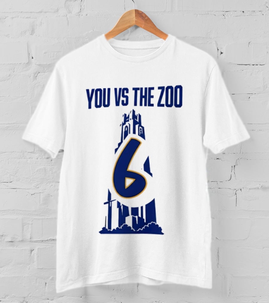 Pittsburgh Panthers You Vs The Zoo Number 6 Skyline T-Shirt