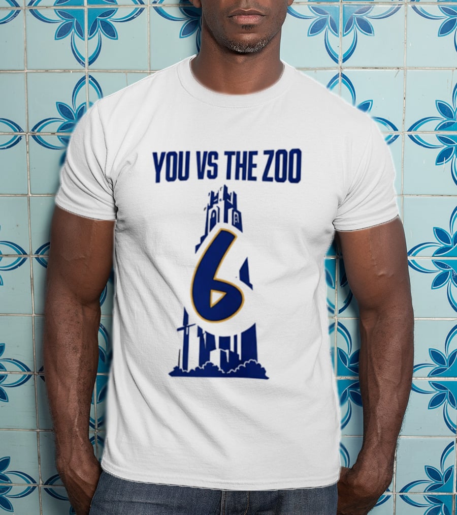 Pittsburgh Panthers You Vs The Zoo Number 6 Skyline T-Shirt