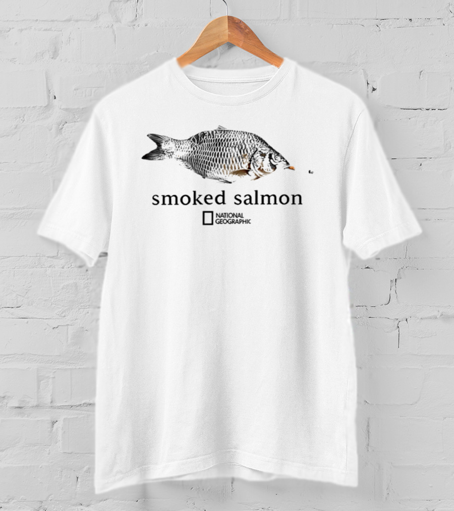National Geographic Smoked Salmon Fish Cigarette T-Shirt