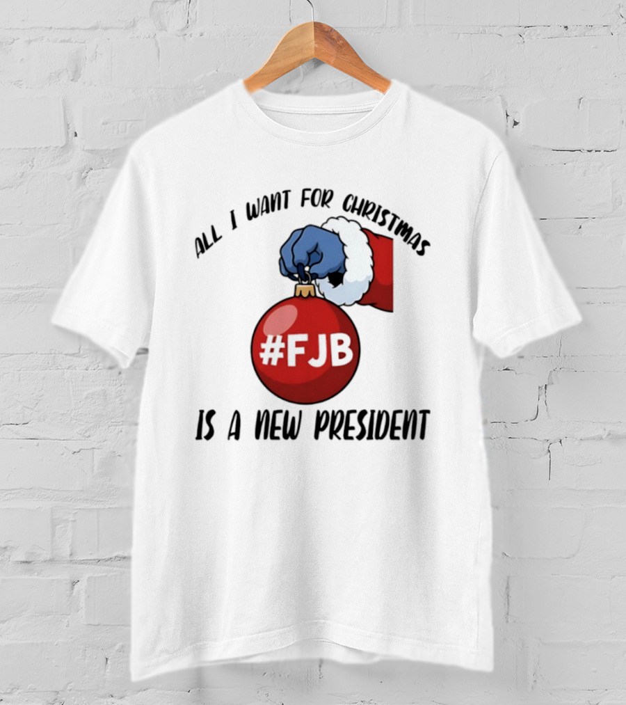 All I Want For Christmas Is A New President #FJB Stitch Santa T-Shirt