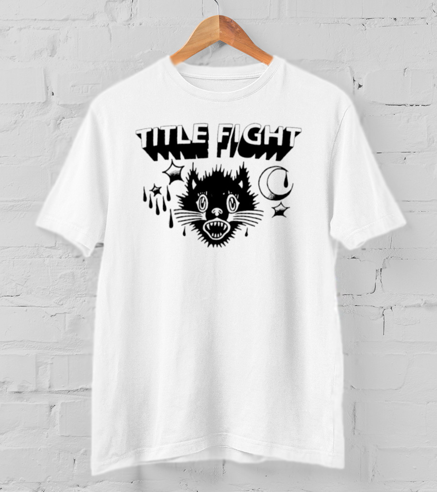 Title Fight Black Cat Stars Moon T-Shirt