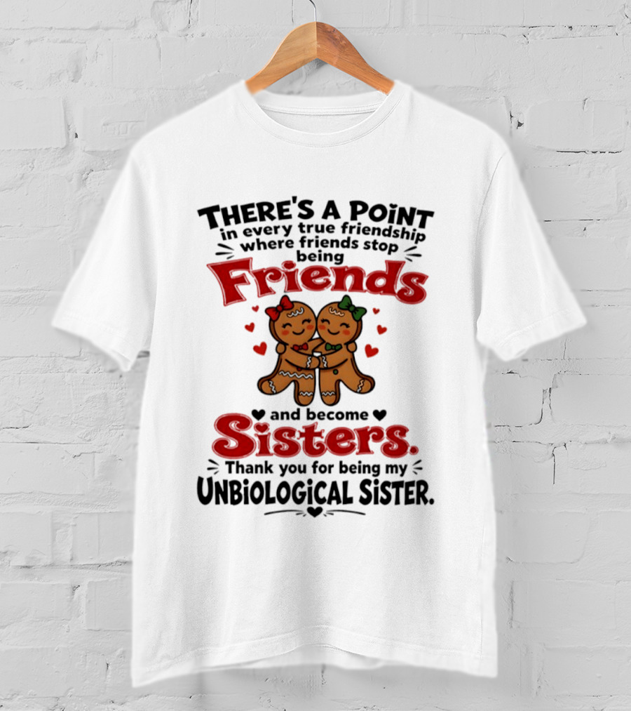 There Is A Point In Every True Friendship Where Friends Stop Being Friends And Become Sisters Unbiological Sister T-Shirt