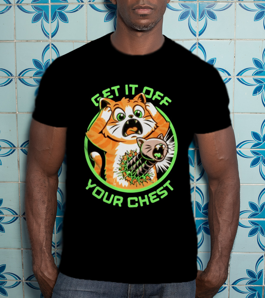 Get It Off Your Chest Alien Cat Mashup T-Shirt
