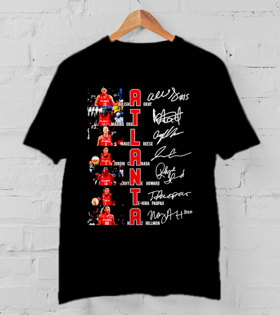 Atlanta Dream WNBA Players Autographs Vertical Basketball Atlanta T-Shirt