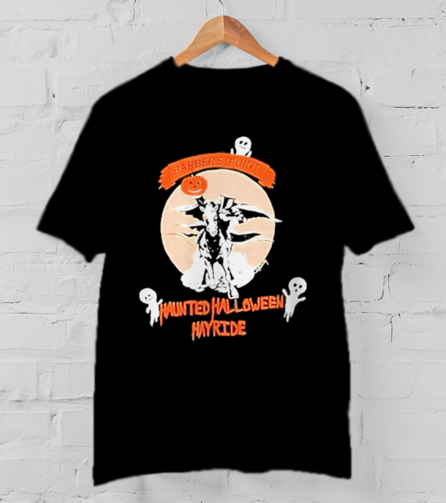 Barber's Point Haunted Halloween Hayride 2026 Pumpkin Ghosts T-Shirt