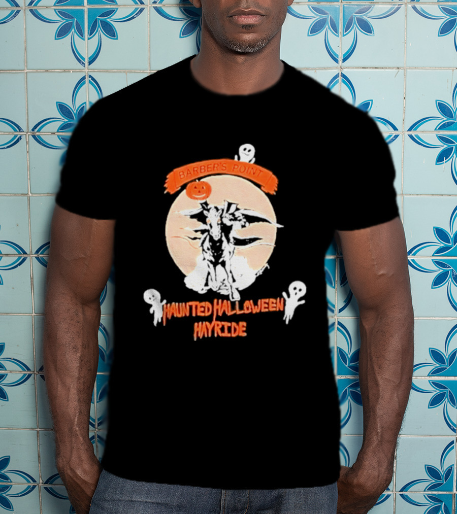 Barber's Point Haunted Halloween Hayride 2026 Pumpkin Ghosts T-Shirt
