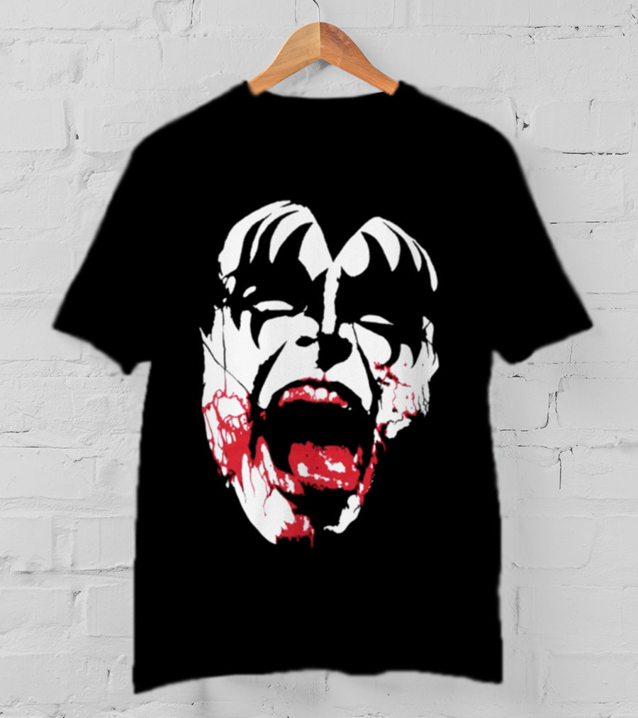 Kiss Halloween 2026 Bloody Demon Face T-Shirt