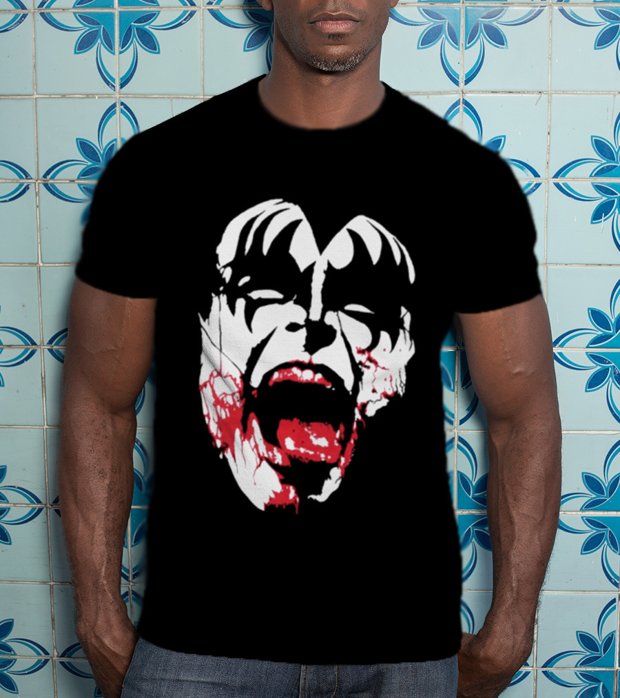 Kiss Halloween 2026 Bloody Demon Face T-Shirt