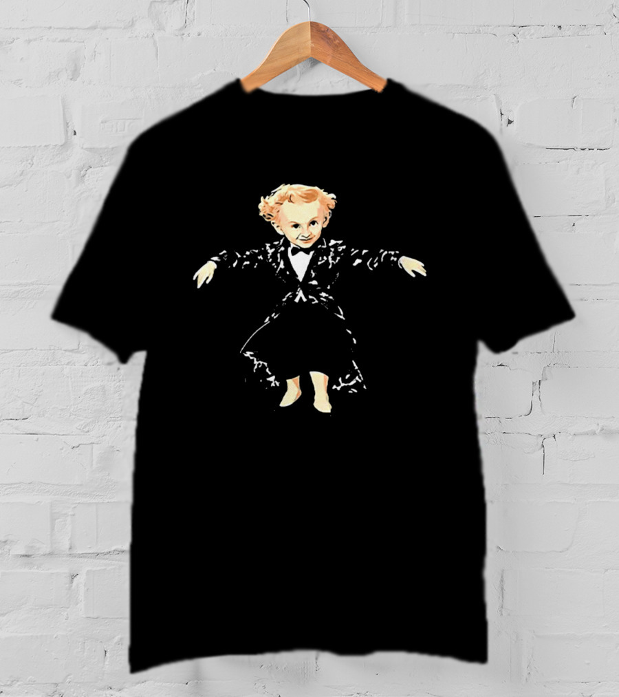 Little Gentleman Boy In Tuxedo Dancing Charming Pose T-Shirt