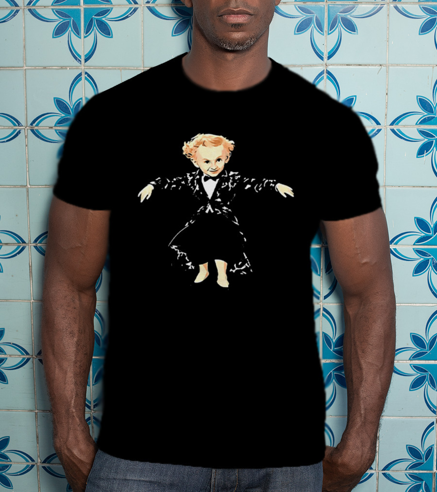 Little Gentleman Boy In Tuxedo Dancing Charming Pose T-Shirt