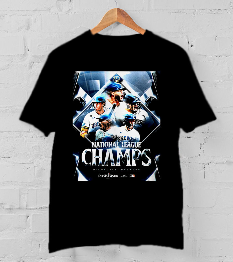 Milwaukee Brewers National League Champs Postseason MLB Victory T-Shirt