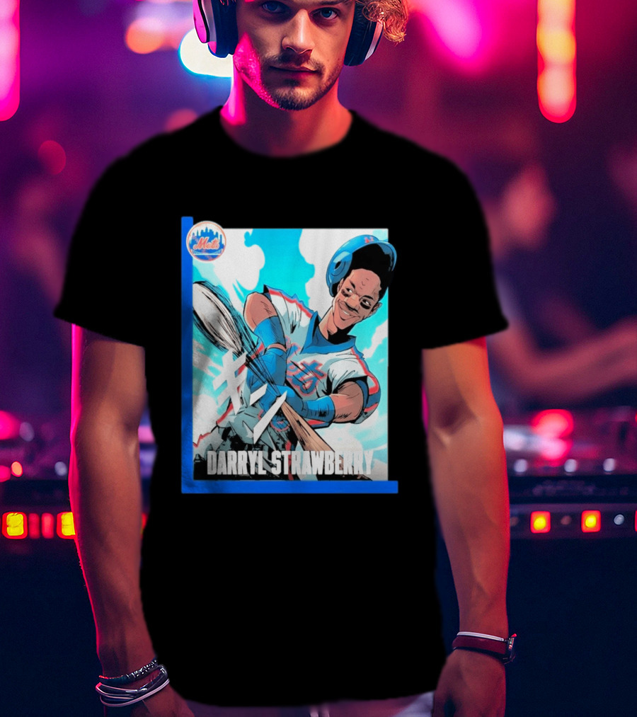 Darryl Strawberry NYC Mets Baseball Manga T-Shirt